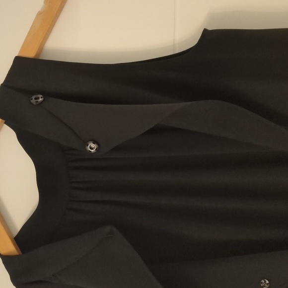 Halston Heritage sleeveless mock neck black ruffled jumpsuit minimalist Sz 0 - Picture 6 of 11